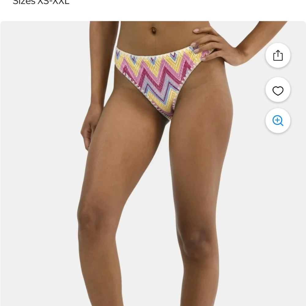 Jessica Simpson Chevron Crochet Bikini Bottom (M - Multicolor) *NWTs*